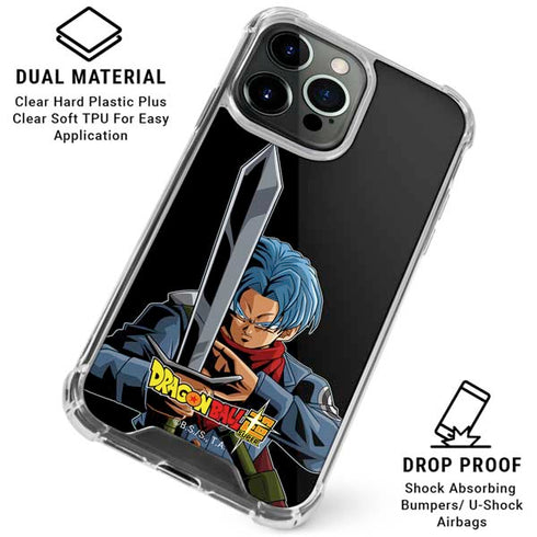 Dragon Ball Super Trunks Portrait iPhone 15 Pro Clear Case